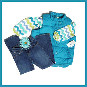 Ladie Lux Studio Works Blue Vest NWT